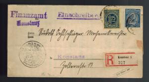 1922 Konstanz Germany Einschreiben Registered Business Stationary Cover