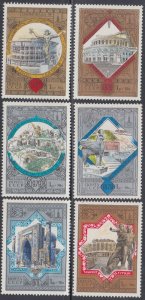 RUSSIA Sc# B121-6 CPL MNH 1980 MOSCOW OLYMPIC GAMES, with HISTORIC SITES