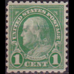 U.S.A. 1923 - Scott# 581 Franklin 1c NH