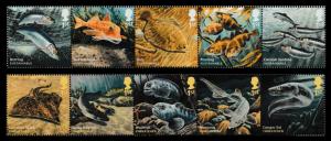 GB 3609-3618 Sustainable Fish set 10 MNH 2014