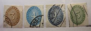 GERMANY, Scott:  O62, O63, O64, O65, USED, Lot31, Cat $15.90