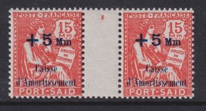 Port Said (French Offices in Egypt), Scott B2 (Yvert 86), MNH gutter pair