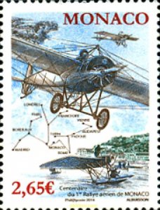 317797 MNH MONACO 2014 RALLY AEREO