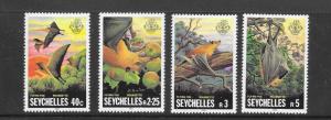 FLYING FOXES- SEYCHELLES #479-82  MNH