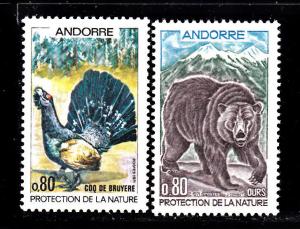 Andorra-French 203-4 MNH 1971 Nature Protection
