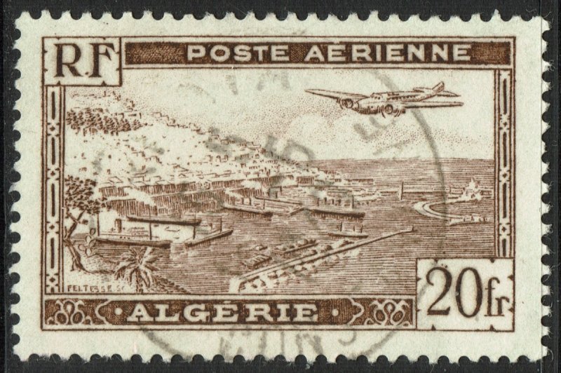 Algeria #C4  Used - Plane Over Harbor (1946)