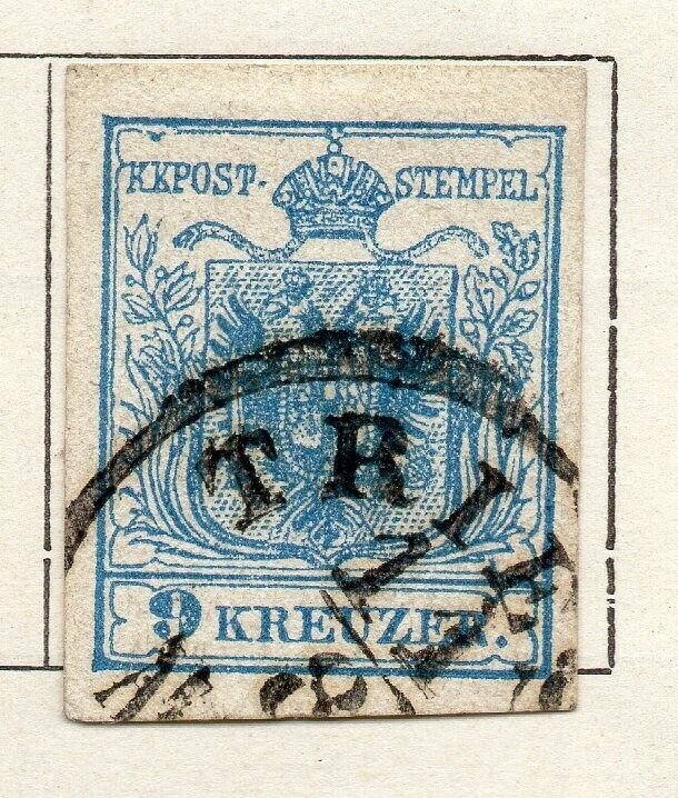 Austria 1850 Early Issue Fine Used 9kr. NW-11523