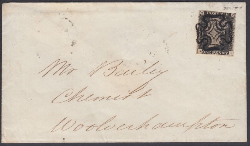 SG 3 1d grey-black plate eleven lettered SI. Very fine used with an upright...