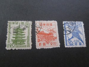 Japan 1947 Sc 385-87 FU