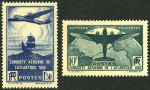 France #C16 #C17 Airmail Postage Stamps Europe 1936 Mint LH OG VF