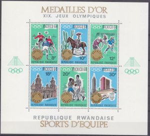 1968 Rwanda 296-301/B15 1968 Olympic Games in Mexiko 10,00 €