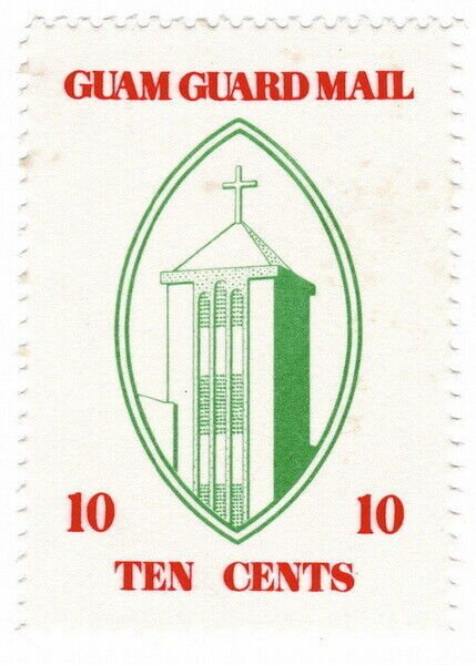 (I.B) Guam Local Post : Guam Guard Mail 10c (Church)