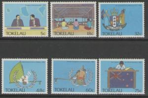 TOKELAU ISLANDS SG159/64 1988 POLITICAL DEVELOPMENT MNH