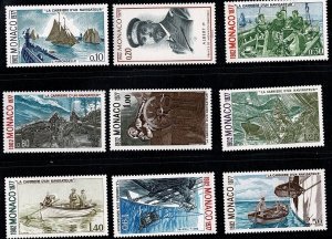 Monaco #1050-58 MNH nautical scenes
