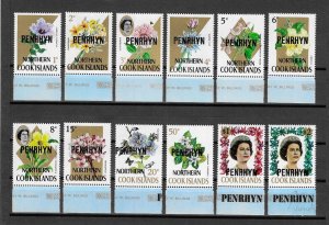 COOK ISLANDS/PENRHYN 1973 SG 41a/52a MNH Cat £40