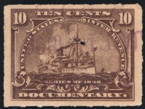 R168 10¢ Documentary Stamp (1898) Used