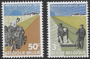 Belgium # 634-635 - Belgian Farmers Org. set - MNH