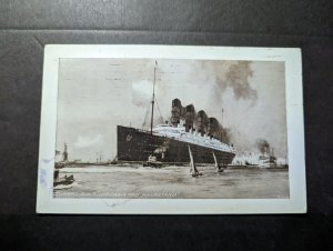 1910 England Ship Postcard Cover London to Montilan NY