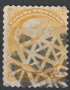 Canada SQ #35  with Fancy Geometric Cancel   (1298)