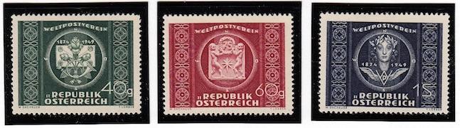 Austria #565-567 MH, complete, CV$ 17.50