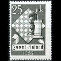 FINLAND 1952 - Scott# 308 Chess Olympics Set of 1 NH