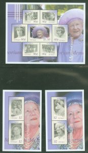 Tuvalu #891-893 Mint (NH) Souvenir Sheet (Queen)