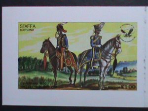 STAFFA-SCOTLAND 1976-PROMOTION-BICENTENARY OF U.S.A.- ON HORSE SOLDIERS VF