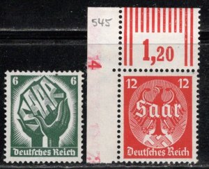 Germany Reich Scott # 444 - 445, mint nh