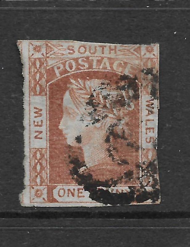 NEW SOUTH WALES 1851-52    1d  CLARET  QV   FU     SG 50