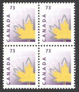 Canada Sc# 1685 MNH block/4 1998 73c Stylized Maple Leaf