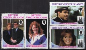 British Virgin Islands 537-540 Royal Wedding MNH VF