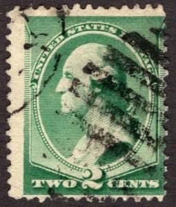 1887, US 2c, Washington, Used, Sc 213