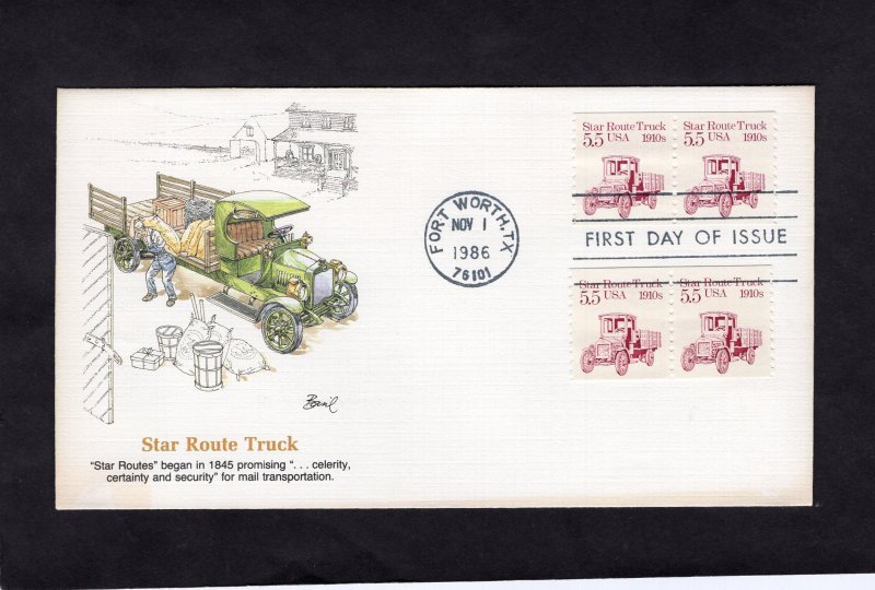 2125 Star Route Truck, coil FDC Fleetwood