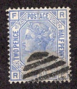 Great Britain #82 Plate #21 F/U ~jm-2419