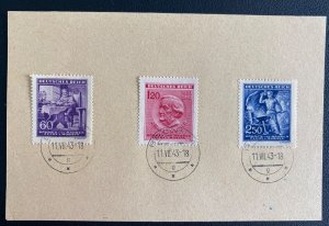 1943 Brunn Bohemia Moravia Germany Postcard Cover Wagner Stamps