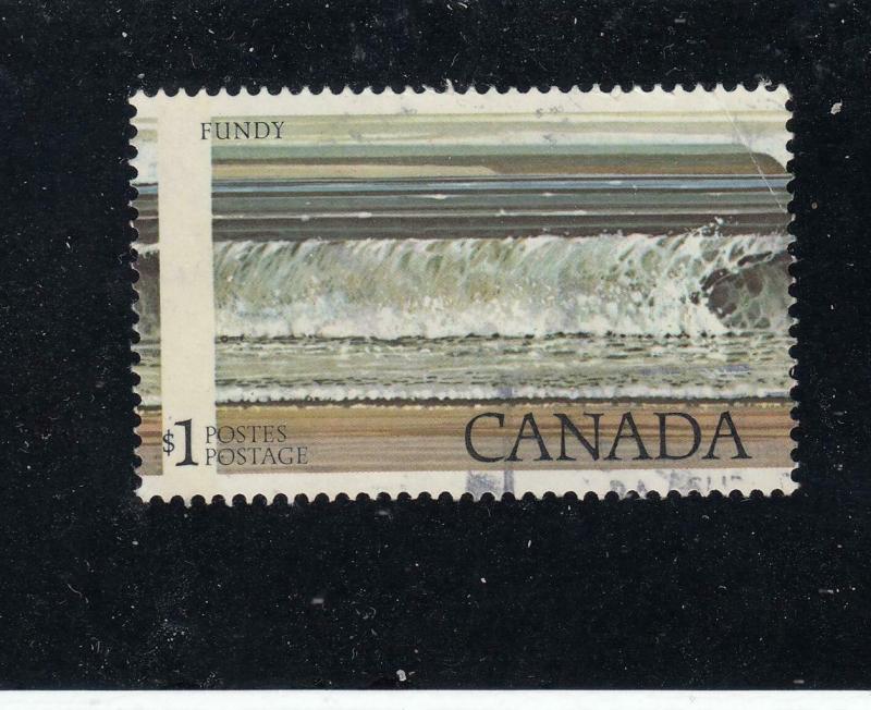 CANADA # 726 $1 BLACK COLOUR SHIFTS AND MISPERF CAT VALUE $250
