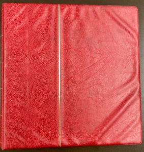 Lighthouse Padded RED Excellent DE 13 Ring Stamp Album with Slipcase - USED