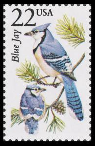 US 2318 North American Wildlife Blue Jay 22c single MNH 1987