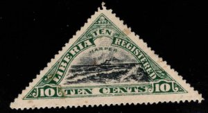 LIBERIA Scott F17 MH* 1919 Registration stamp, Few tone spots in paper