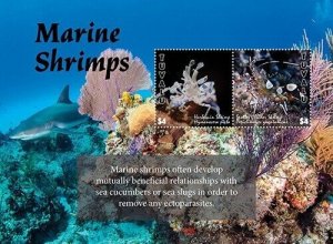 Tuvalu 2020 - Marine Shrimps, Shark Ocean - Souvenir Stamp Sheet - MNH