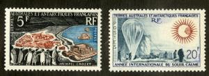 FRENCH SOUTH ANTARCTIC TERR 23-4 MNH SCV $112.50 BIN $67.50