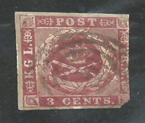 Danish West Indies 1   Used   1856  PD