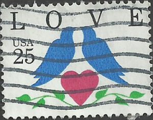 # 2440 USED LOVE STAMP 2 DOVES    