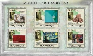 Mozambique 2010 MNH - Museum of Modern Art. Sc 2074, Mi 3950-3955