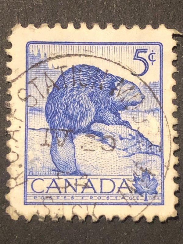 Canada blue beaver, stamp mix good perf. Nice colour used stamp hs:1