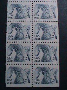 ​UNITED STATES-1982-SC# 1949a -GOAT MNH -BOOKLET PANE- 10 STAMPS- VF VERY FINE