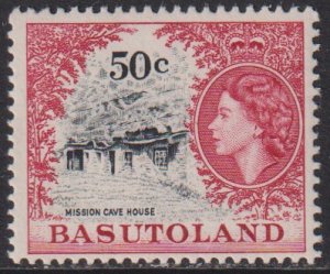 1962 Basutoland QE / Mission Cave House 50¢ issue MVLH Sc# 81 $20.00 Stk #2