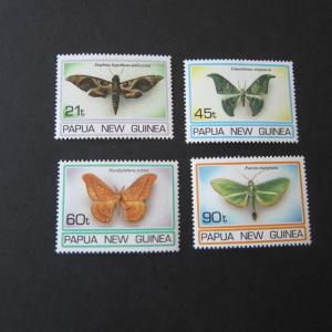 Papua New Guinea Sc 846-849 butterfly set MH (pencil Sc# bacK) OurRef.#47236