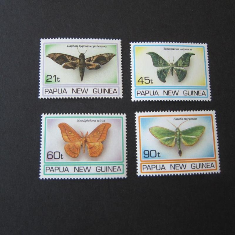 Papua New Guinea Sc 846-849 butterfly set MH (pencil Sc# bacK) OurRef.#47236