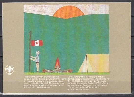 Canada, Scott cat. 993. Agency issue Scout Anniversary Post Card. ^